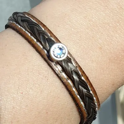 leather-and-hair-bracelet-with-rhinestones 6