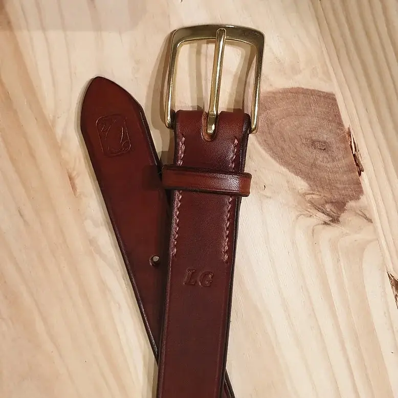 The "hand-sewn" belt 3