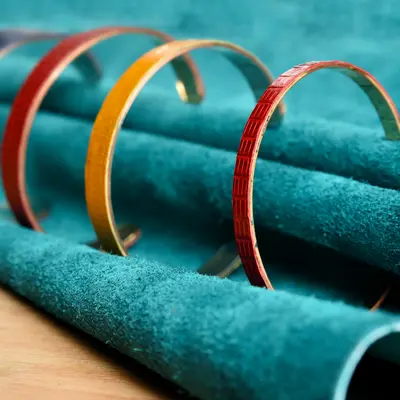 Leather and metal bracelet 1