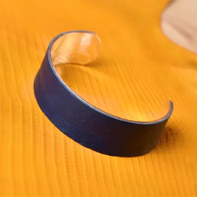 Leather and metal bracelet 3