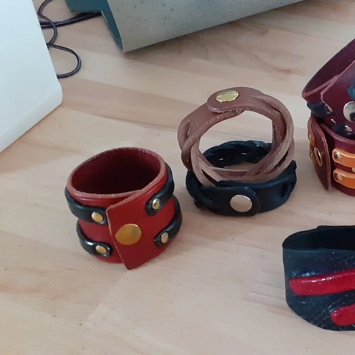 Leather cuff bracelet