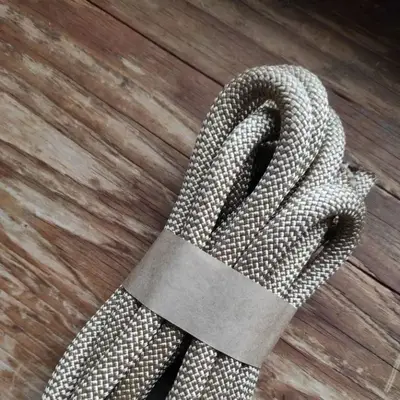 Customizable neck rope/cord made of rope and leather 4