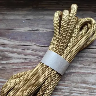 Customizable neck rope/cord made of rope and leather 5