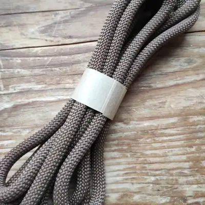 Customizable neck rope/cord made of rope and leather 7