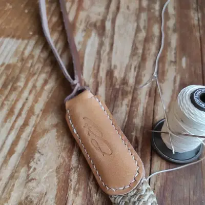 Natural horsemanship lead rope, 3.7 m, customizable rope and leather 5