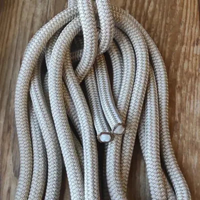 Natural horsemanship lead rope, 3.7 m, customizable rope and leather 8